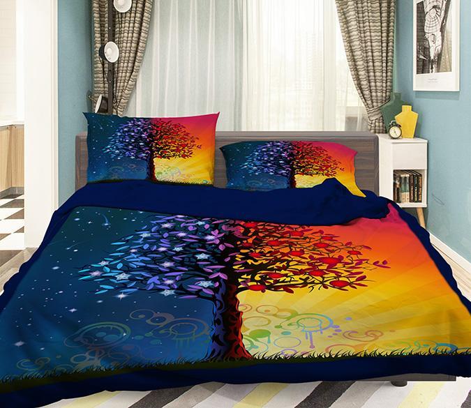 3D Yin Yang Tree 113 Bed Pillowcases Quilt Wallpaper AJ Wallpaper 