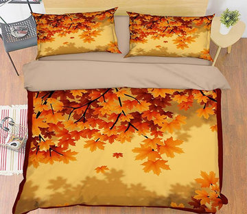 3D Falling Leaves 115 Bed Pillowcases Quilt Wallpaper AJ Wallpaper 