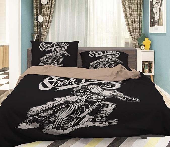 3D Riding A Motorcycle 117 Bed Pillowcases Quilt Wallpaper AJ Wallpaper 