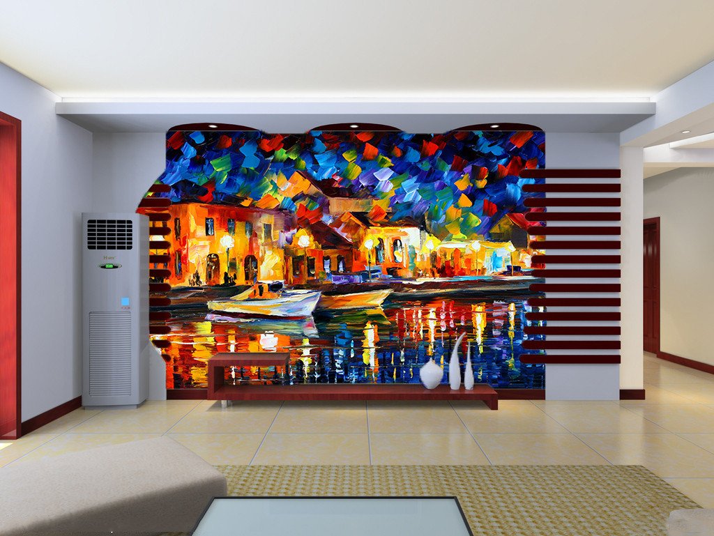 Colorful Beach Town Wallpaper AJ Wallpaper 