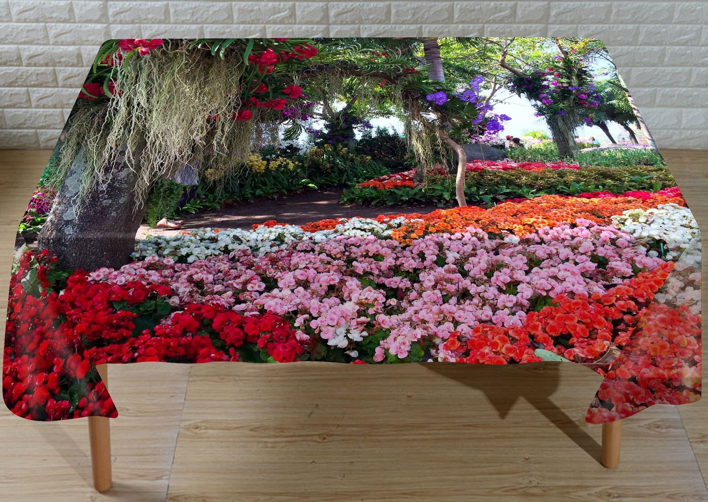 3D Garden Flowers 644 Tablecloths Wallpaper AJ Wallpaper 