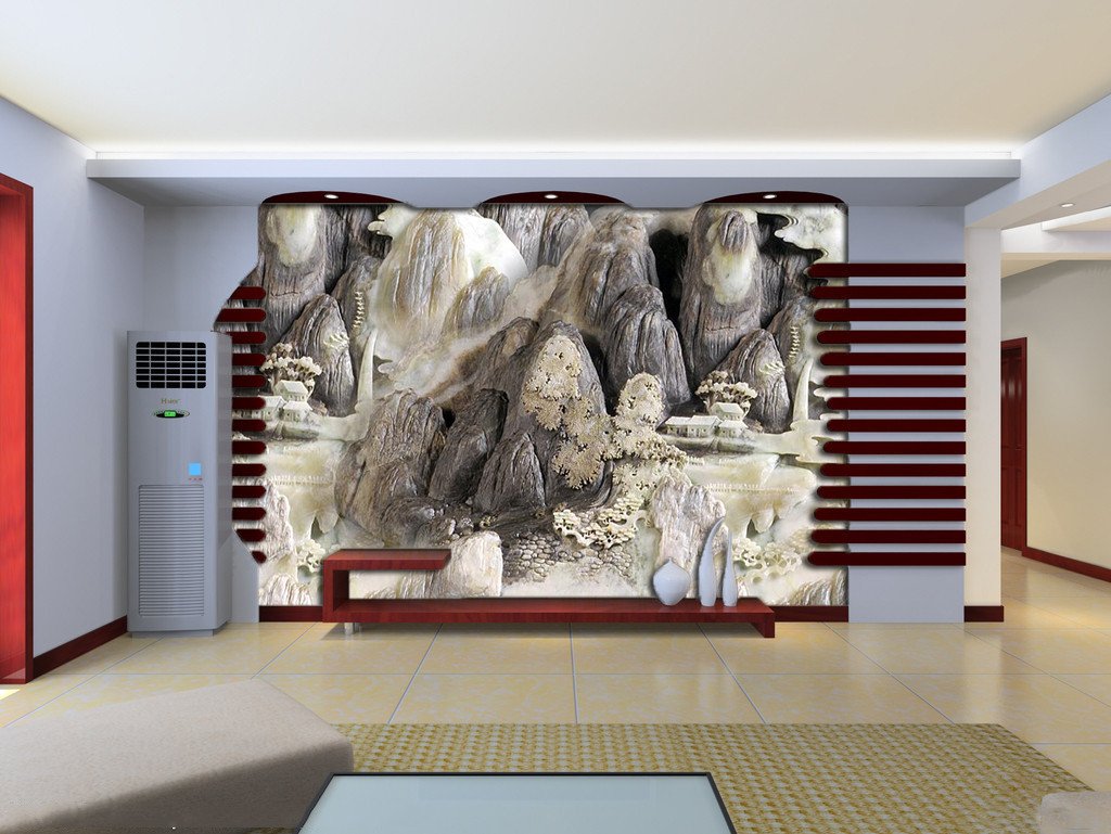 3D Stone hill sculpture Wallpaper AJ Wallpaper 1 