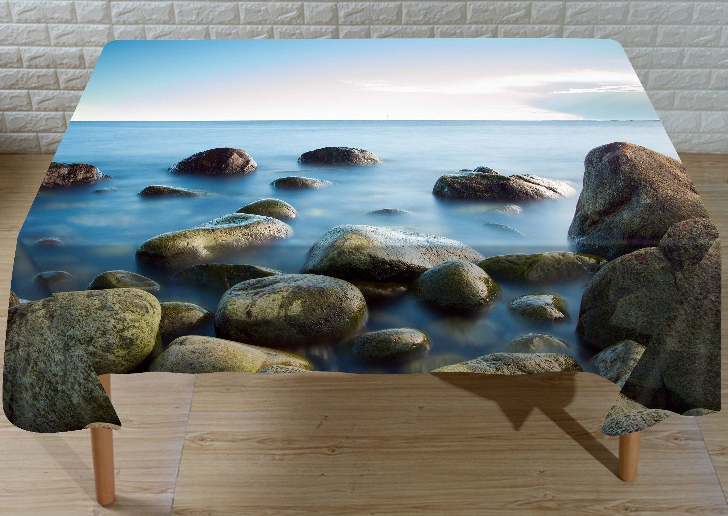3D Sea Stones 594 Tablecloths Wallpaper AJ Wallpaper 