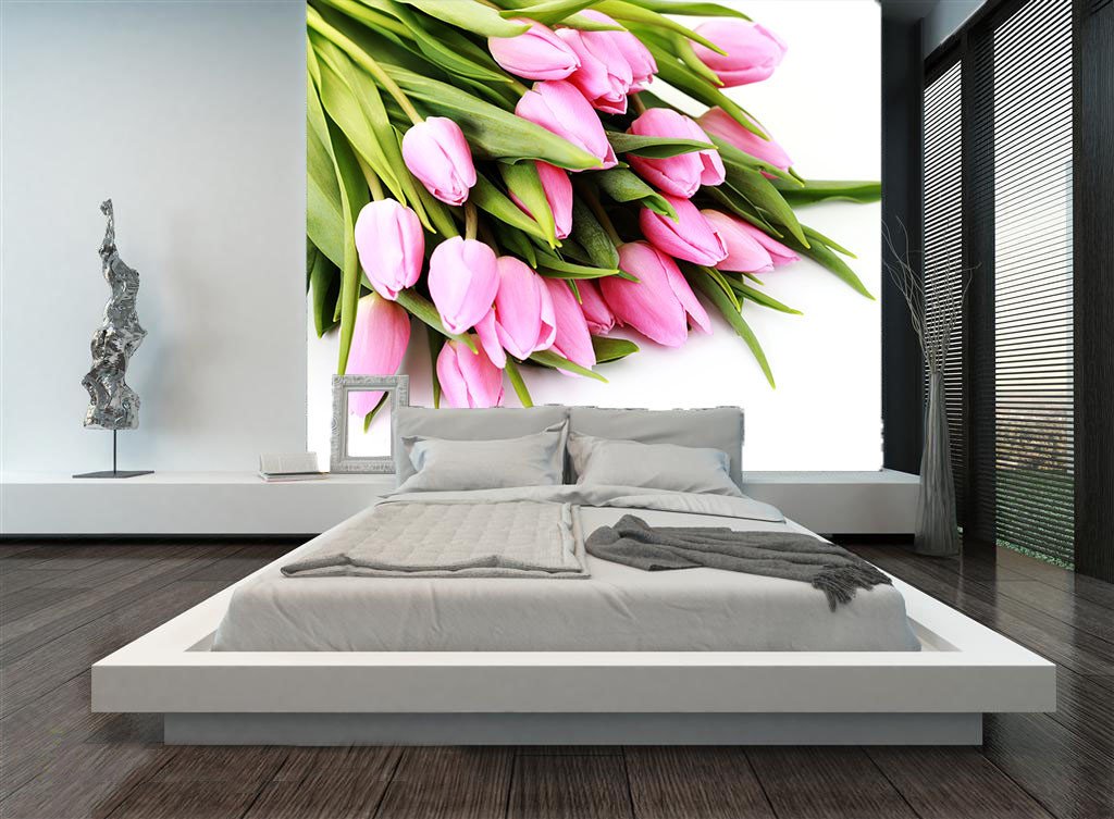 Pink Tulips Buds Wallpaper AJ Wallpaper 