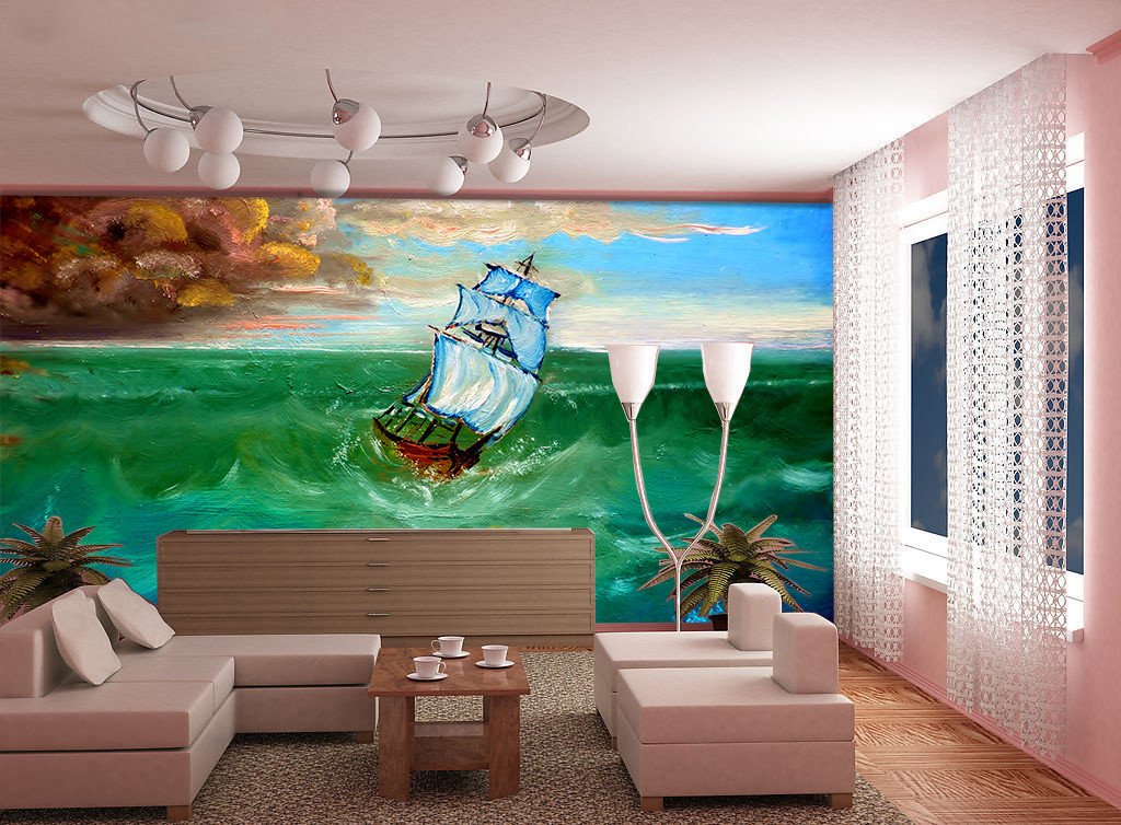 Sea Struggling Boat Wallpaper AJ Wallpaper 
