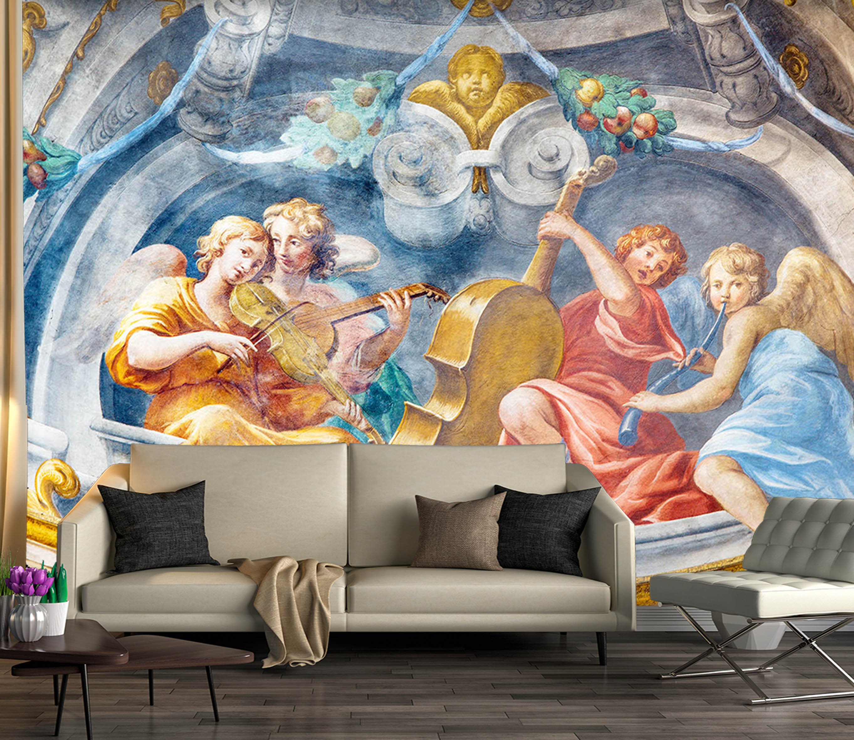 3D Play The Piano 1607 Wall Murals