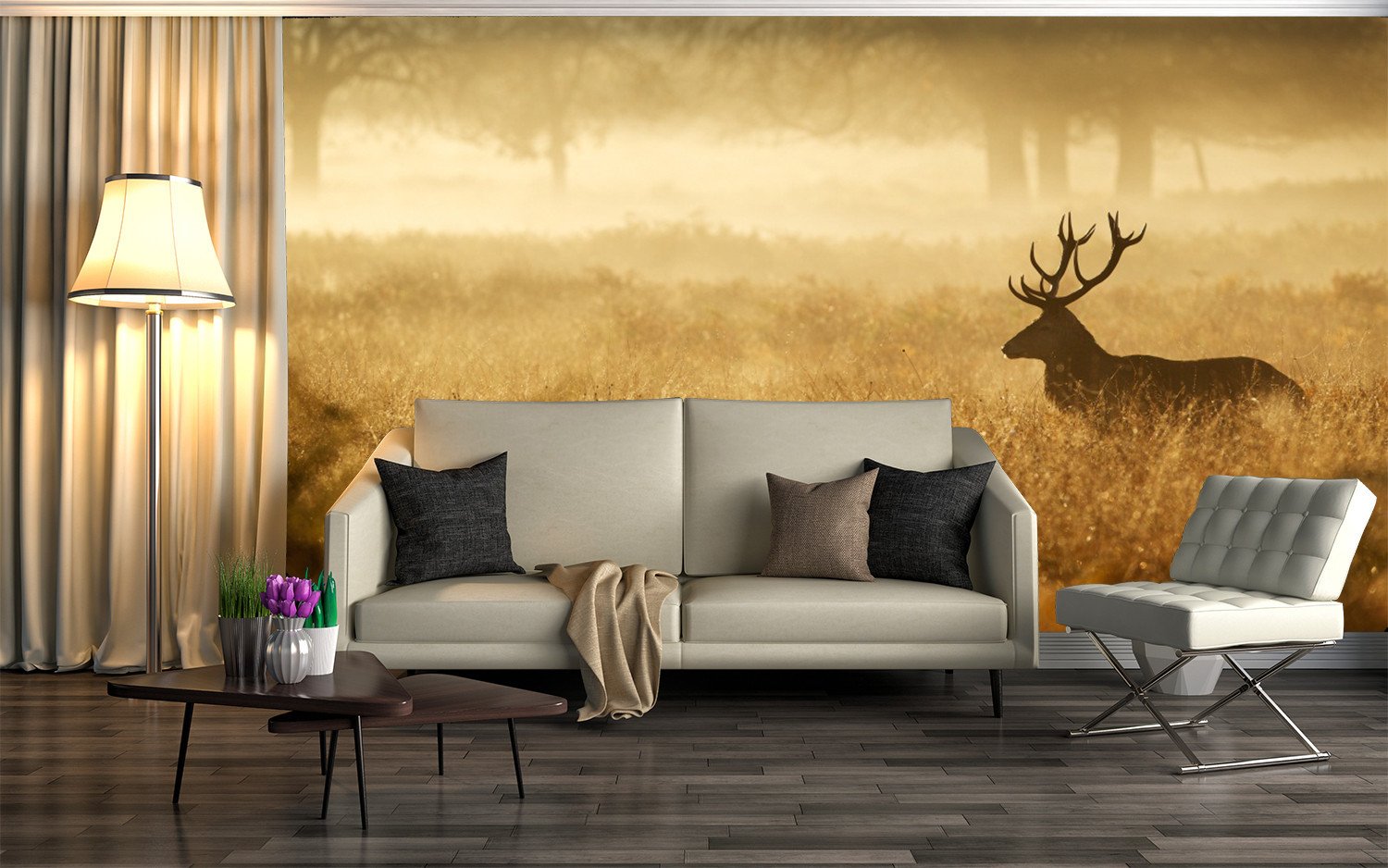 3D Wild Deer Fields 72 Wallpaper AJ Wallpaper 