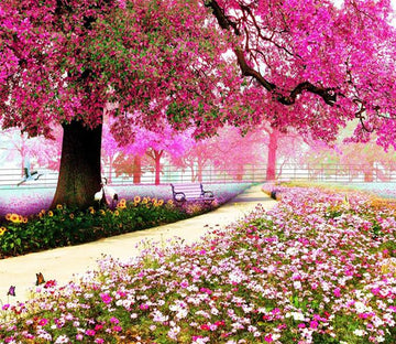 3D Pink Cherry Flower Garden 55 Wallpaper AJ Wallpaper 