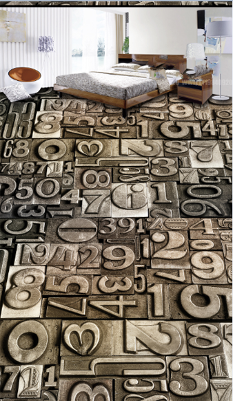 3D Numbers Floor Mural Wallpaper AJ Wallpaper 2 