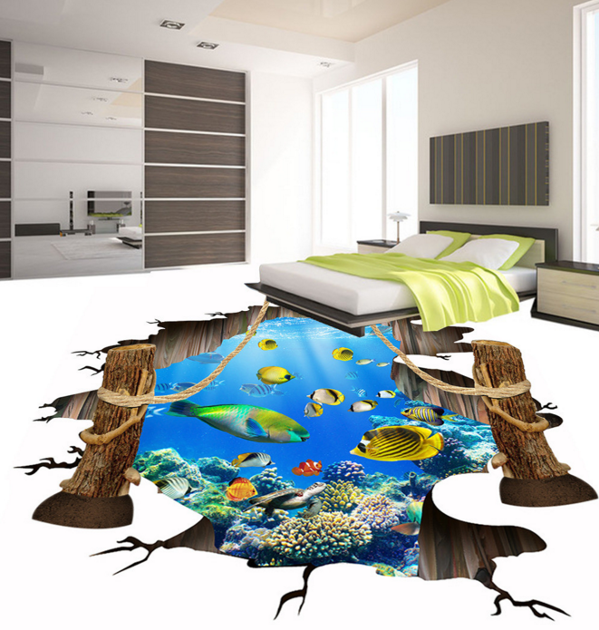 3D Underwater World 323 Floor Mural  Wallpaper Murals Rug & Mat Print Epoxy waterproof bath floor