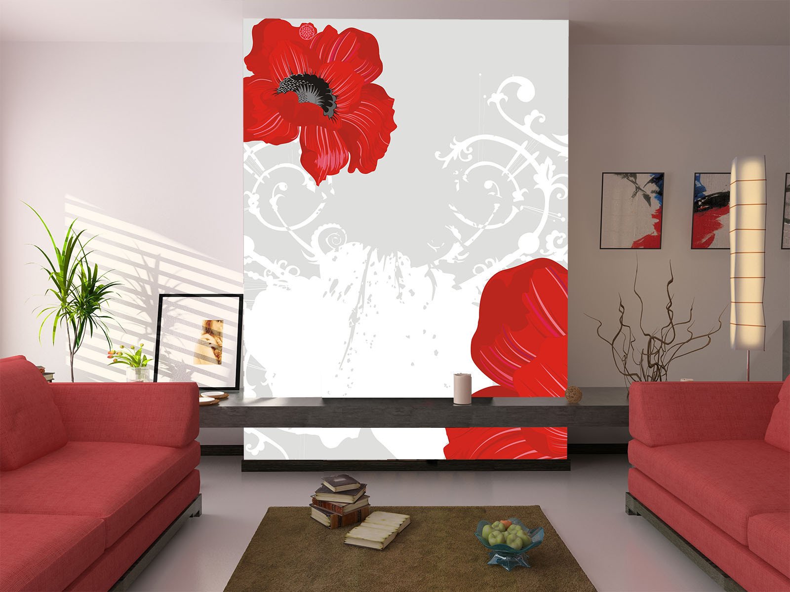 Red Flowers 4 Wallpaper AJ Wallpaper 