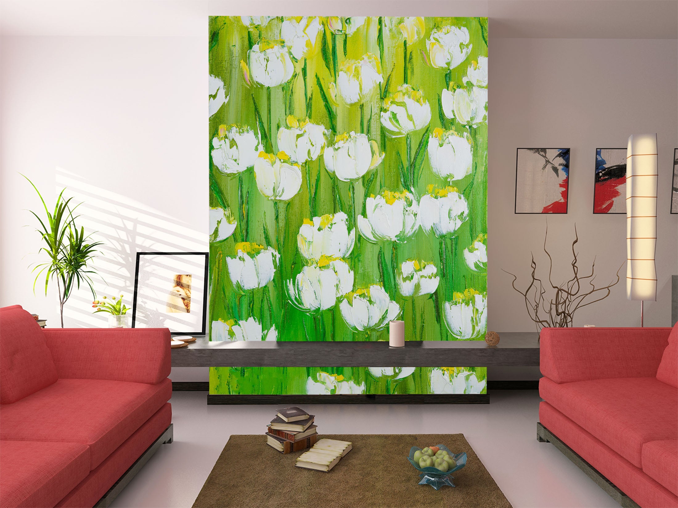 3D White Garden 262 Skromova Marina Wall Mural Wall Murals
