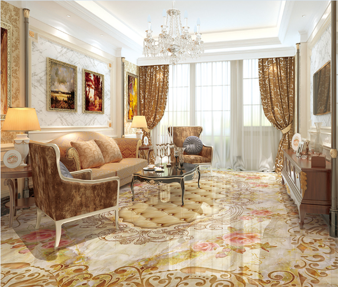 3D Pattern Floor Mural Wallpaper AJ Wallpaper 2 