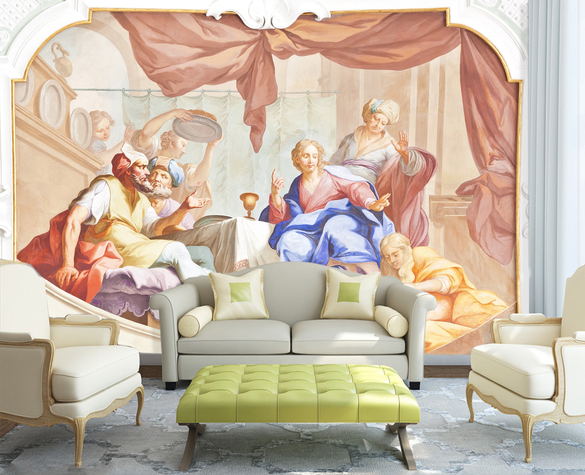 3D family Gathering 1515 Wall Murals