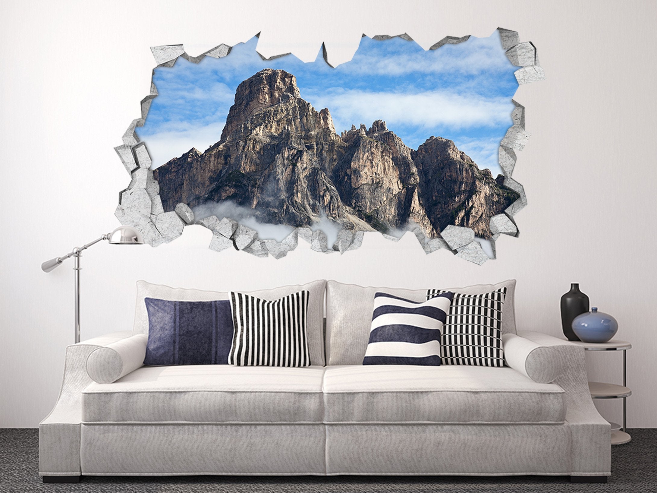 3D Bare Stone Mountains 337 Broken Wall Murals Wallpaper AJ Wallpaper 