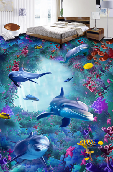 3D Beautiful Sea Bottom Floor Mural Wallpaper AJ Wallpaper 2 