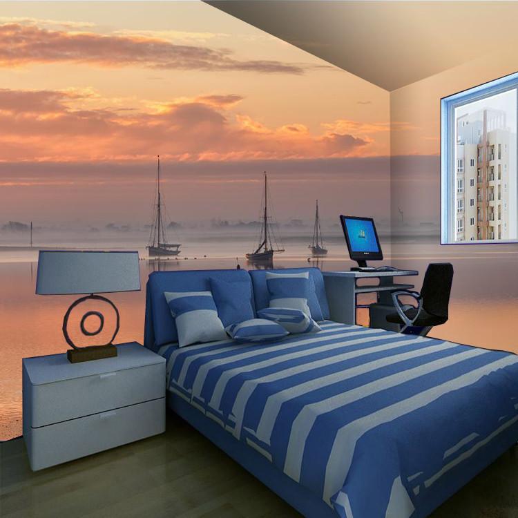 Dusk River Boats 422 Wallpaper AJ Wallpaper 1 