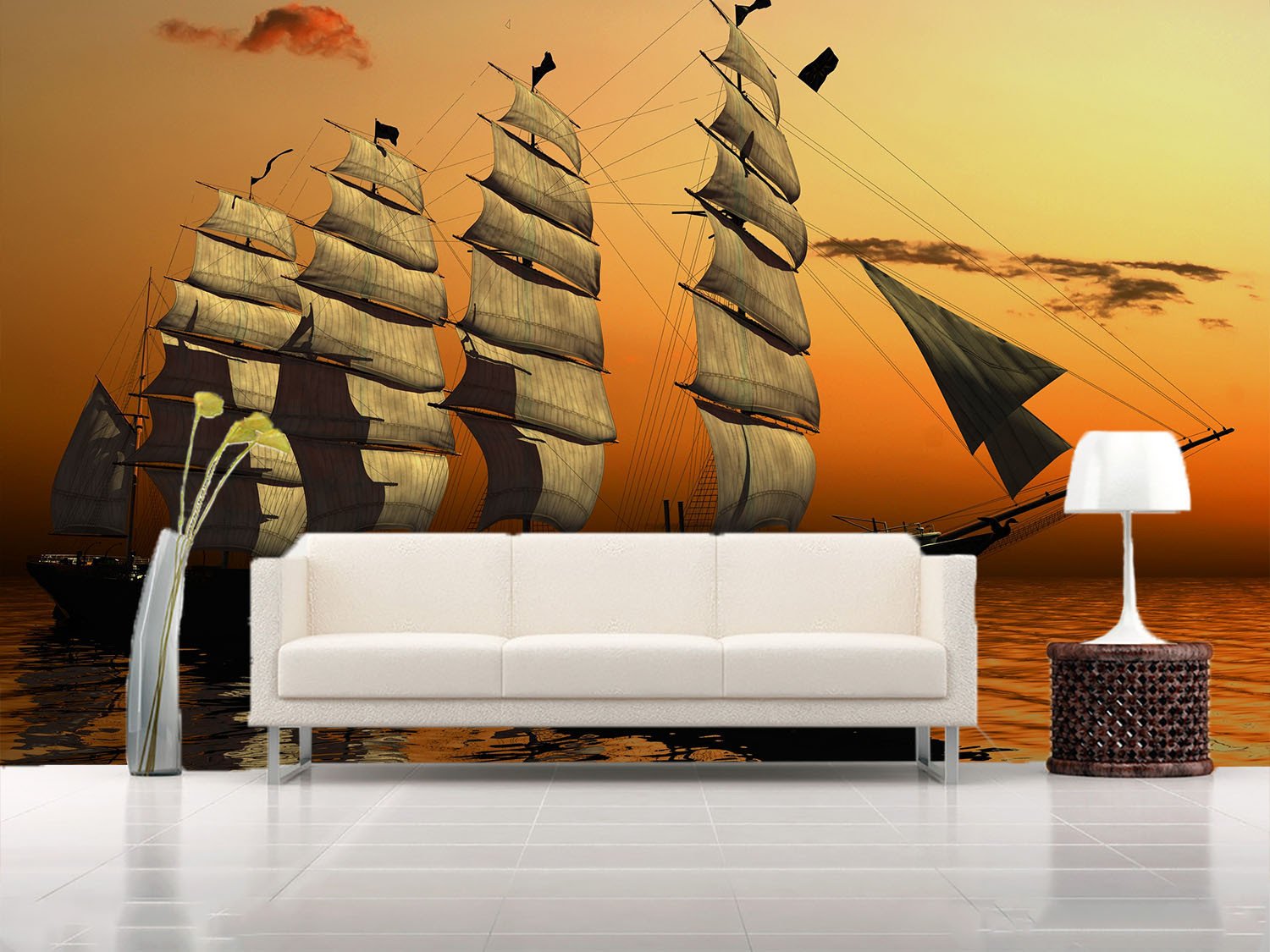 Ocean Sailing Ship Wallpaper AJ Wallpaper 
