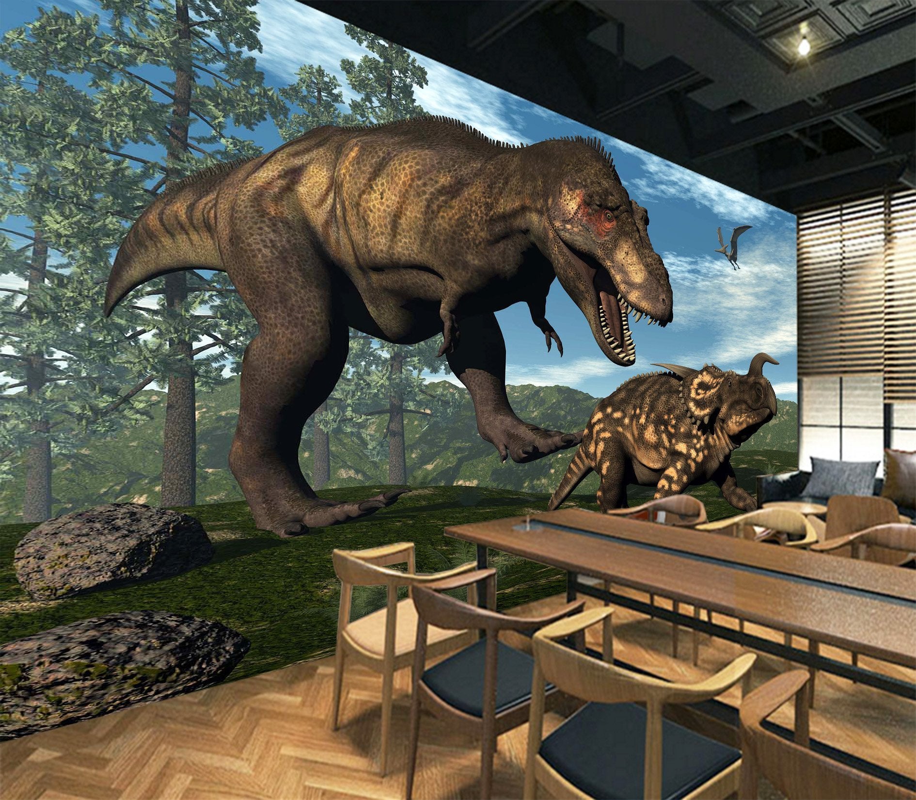 3D Night Tyrannosaurus Rex 214 Wallpaper AJ Wallpaper 