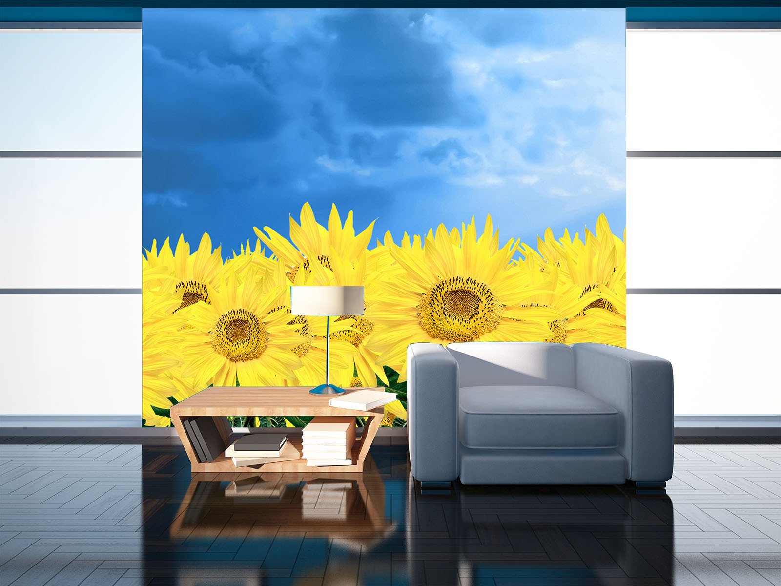 Bright Sunflowers 3 Wallpaper AJ Wallpaper 