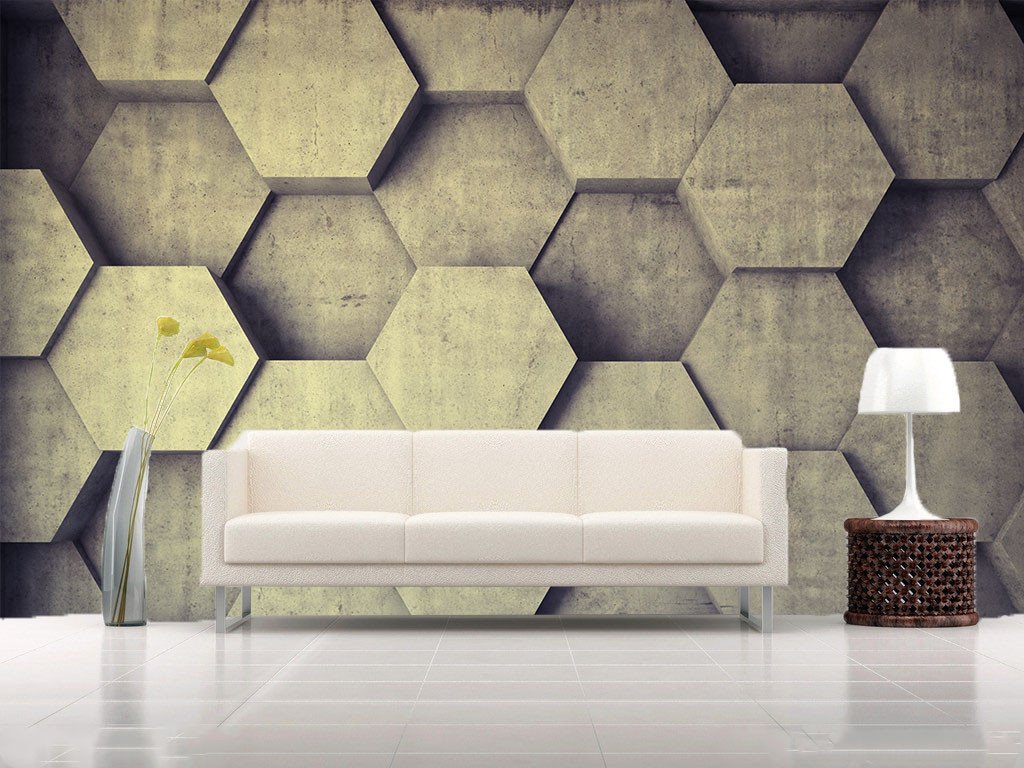 Uneven Hexagons Wallpaper AJ Wallpaper 