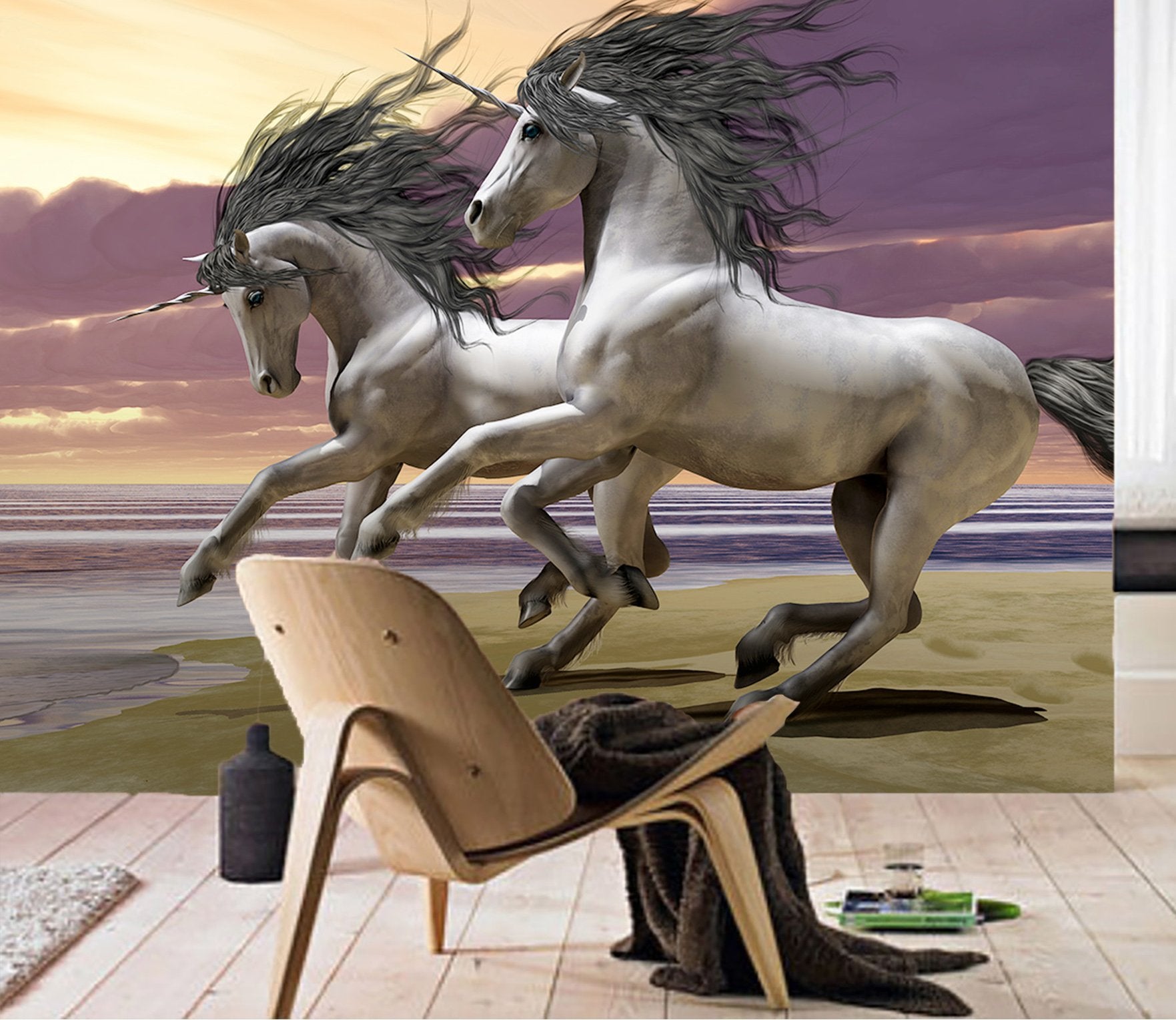 3D Running Unicorn Sea 130 Wallpaper AJ Wallpaper 