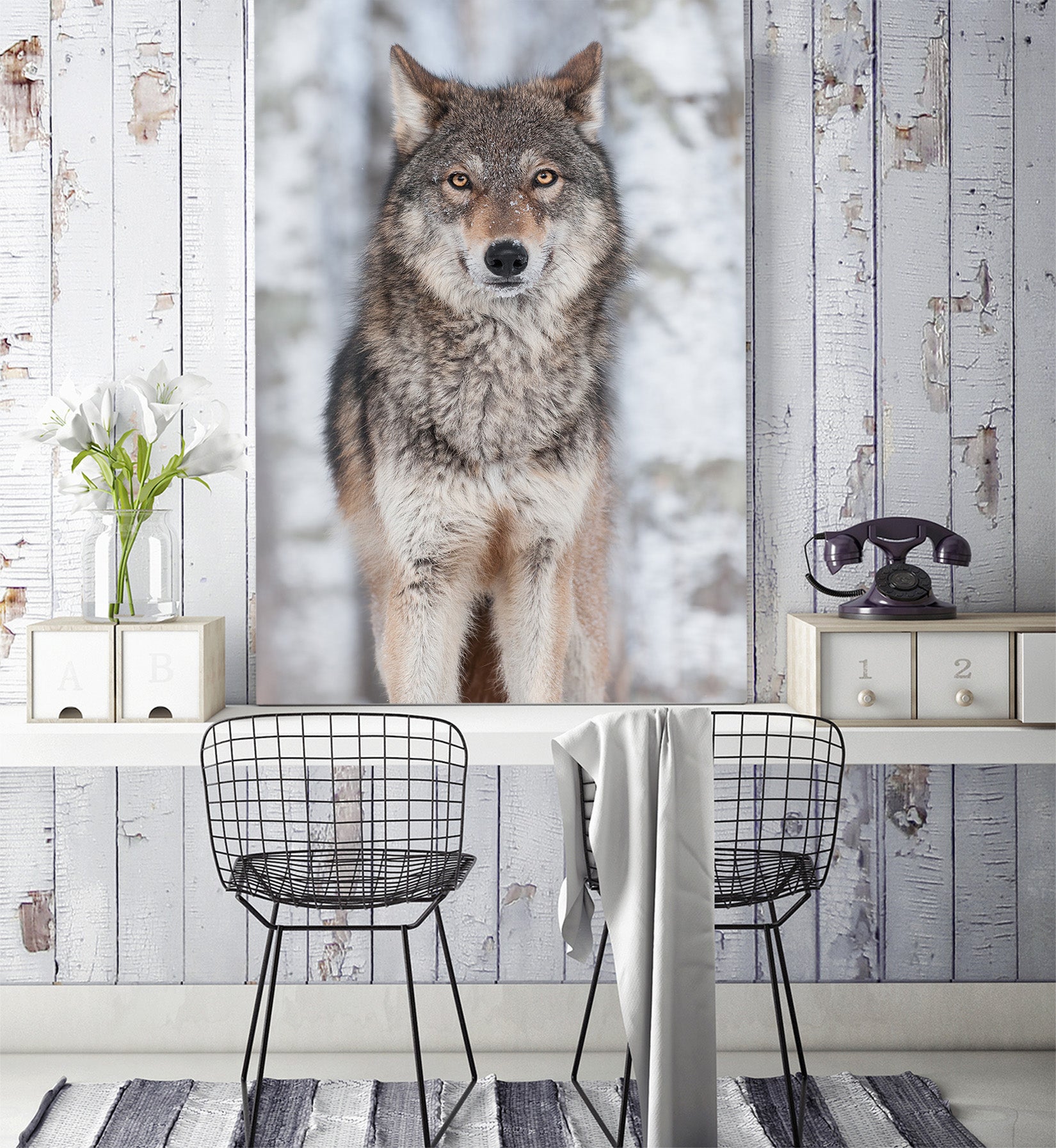 3D Wolf Animal 141 Wall Murals