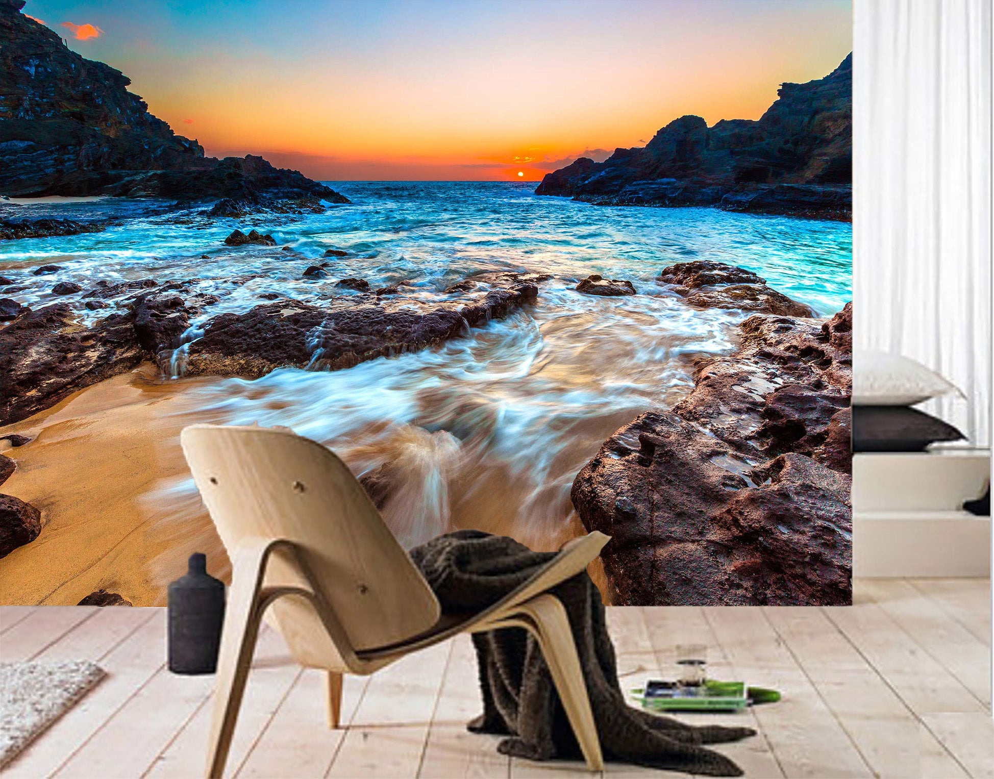 3D Reef Sunset 1483 Wall Murals