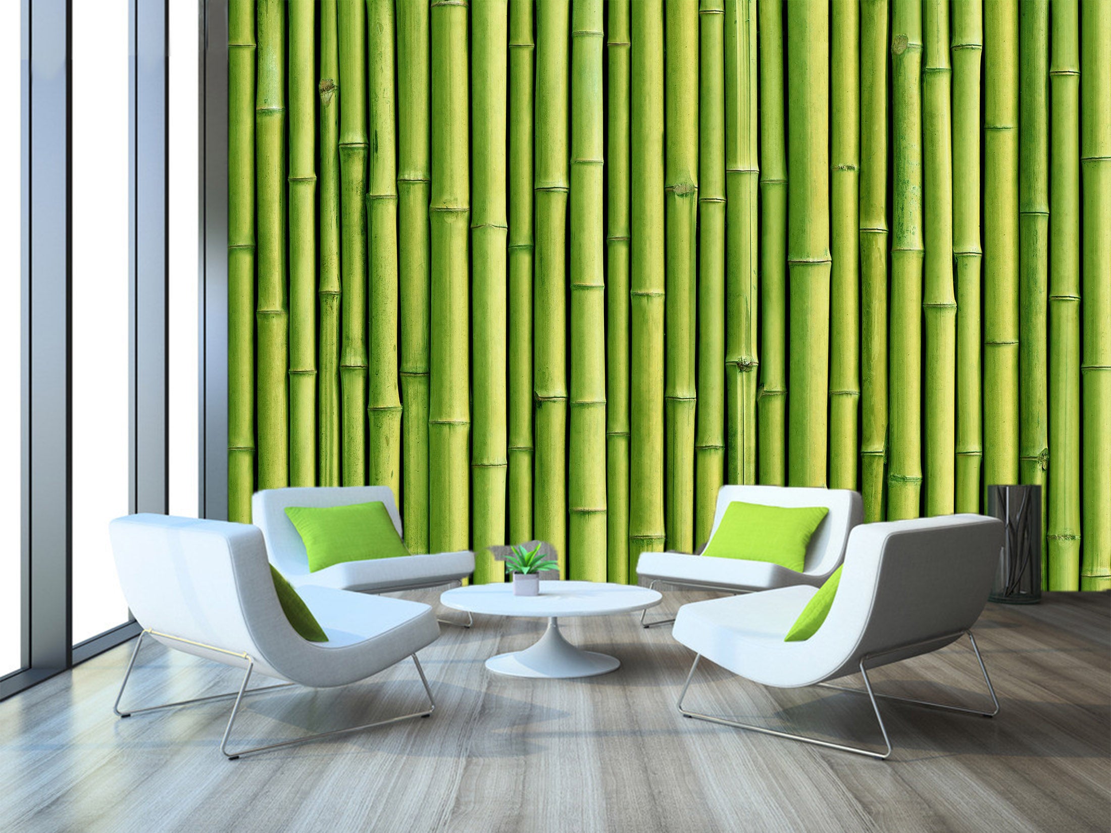 3D Green Bamboo 1012 Wall Murals