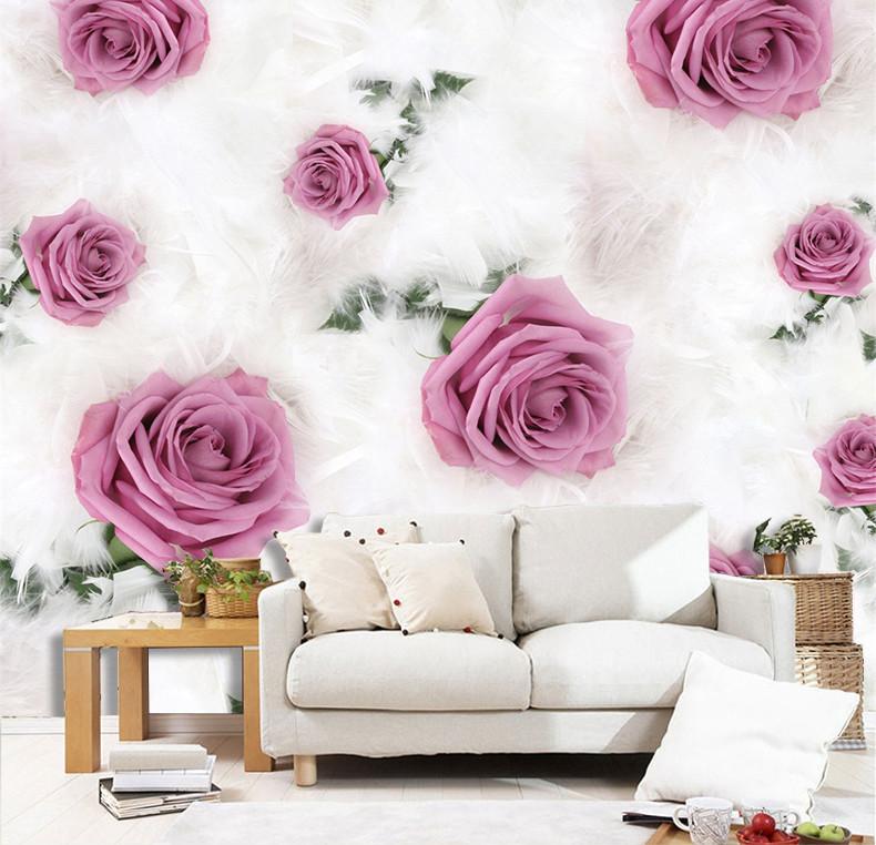 3D Purple Rosy Flower 61 Wallpaper AJ Wallpaper 