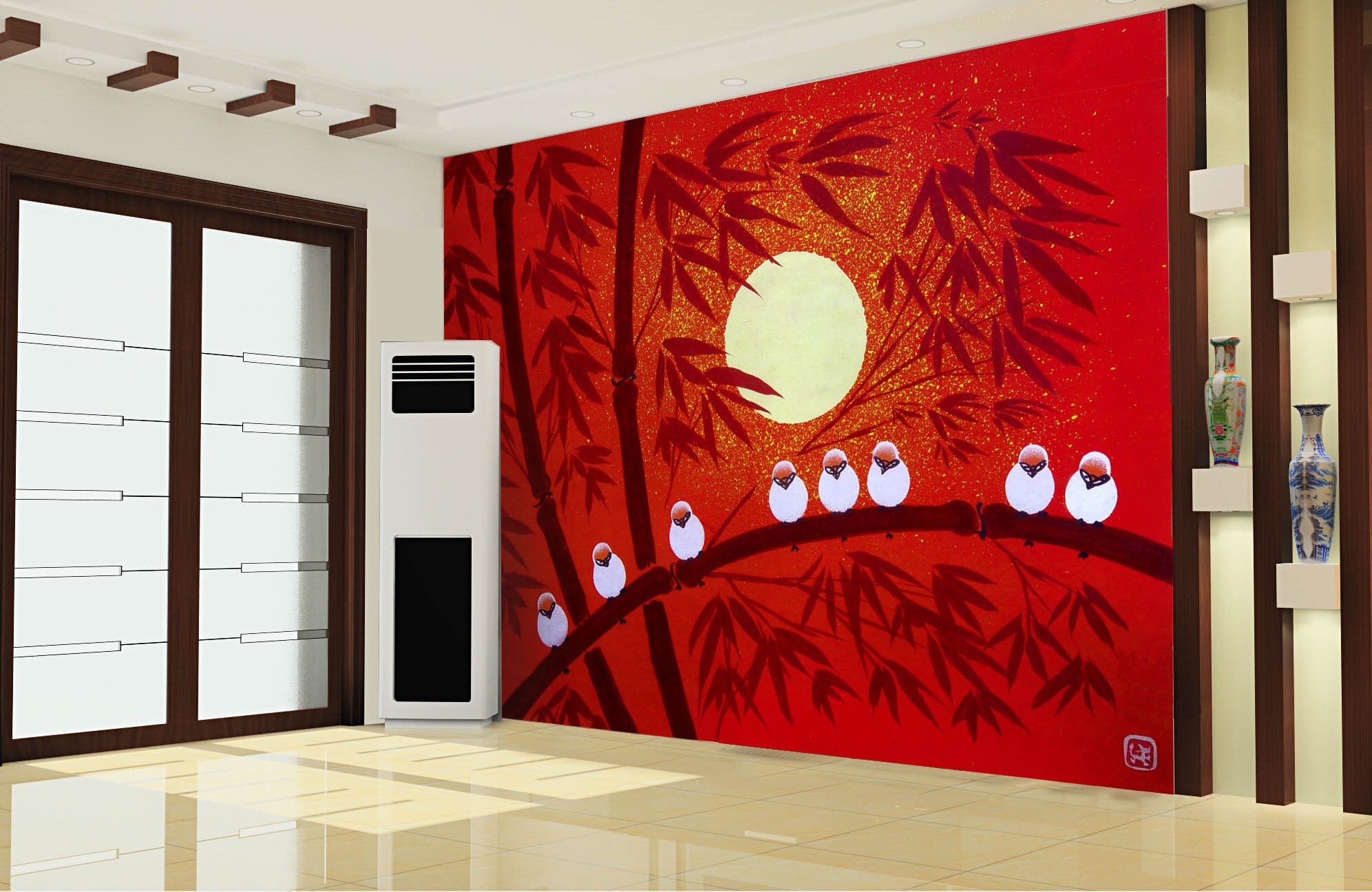 A Row Of Birds Wallpaper AJ Wallpaper 2 