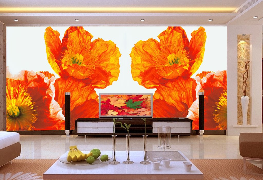 Orange Flowers 1 Wallpaper AJ Wallpaper 
