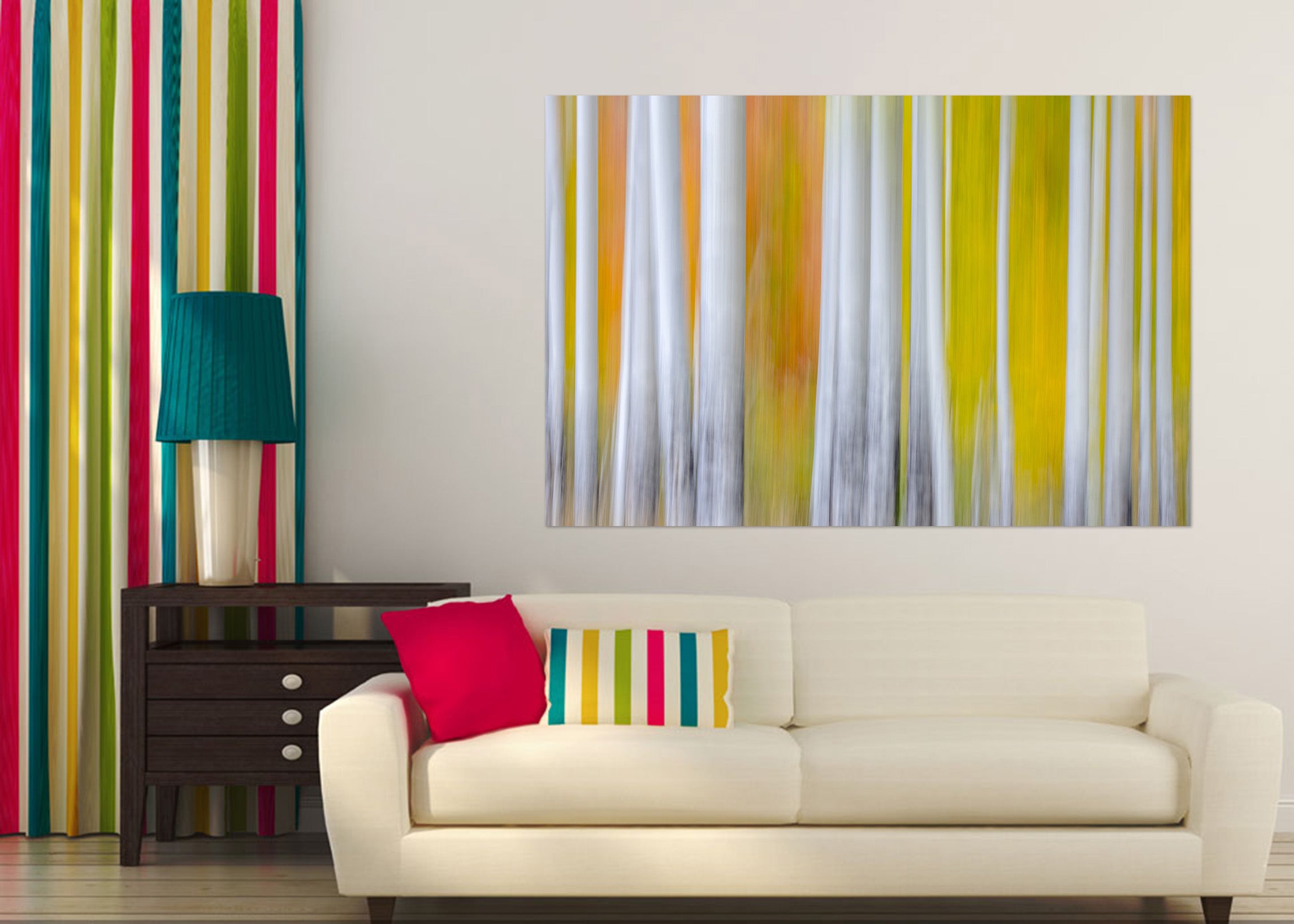 3D White Trunk 213 Marco Carmassi Wall Sticker