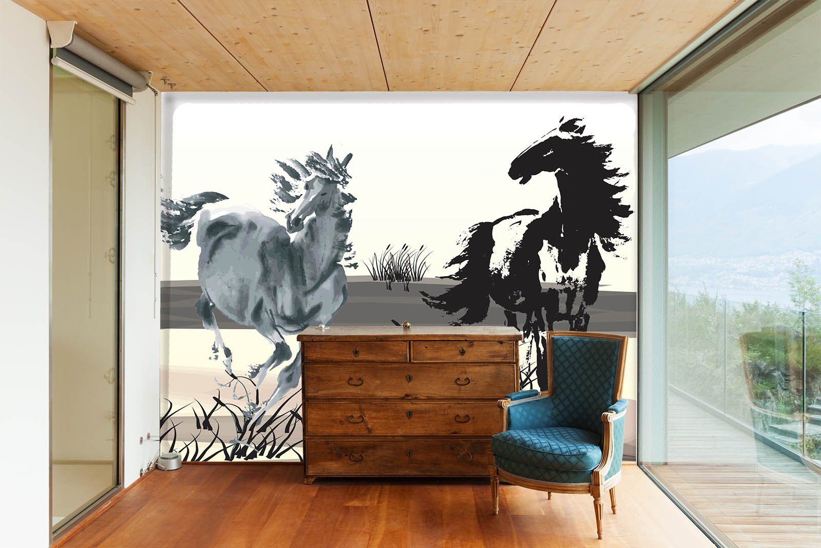 Horses Painting Wallpaper AJ Wallpaper 