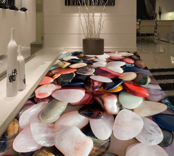 3D Colorful Pebbles 363 Floor Mural  Wallpaper Murals Rug & Mat Print Epoxy waterproof bath floor