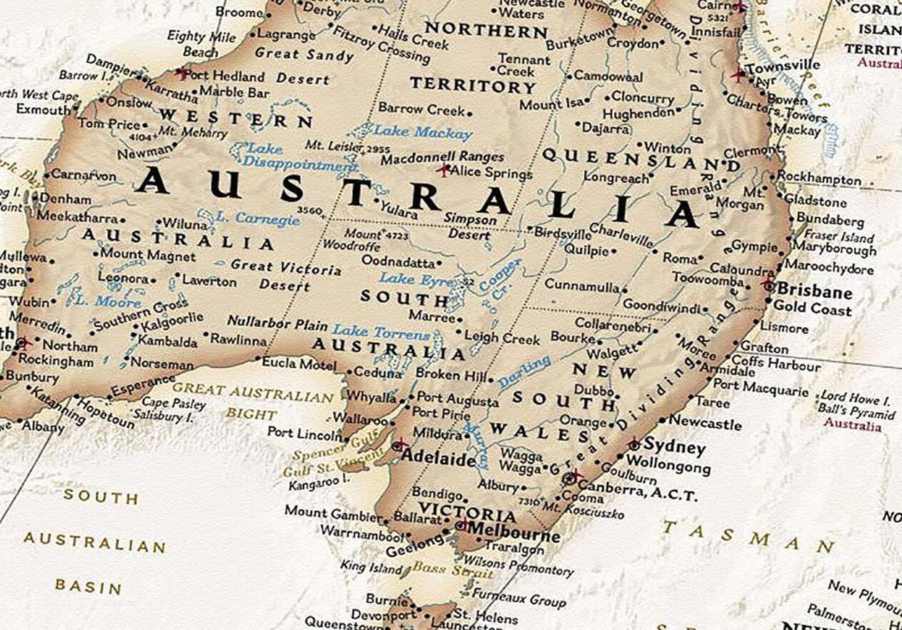 Detailed world map 240cm high and 300cm wide IN VINYL AJ Wallpaper 