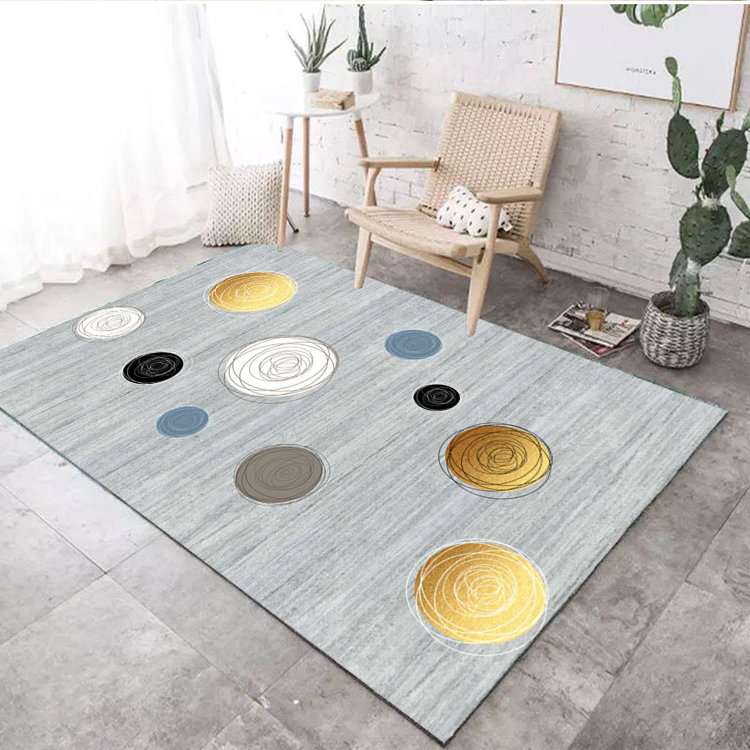 3D Colored Circle WG087 Non Slip Rug Mat Mat AJ Creativity Home 