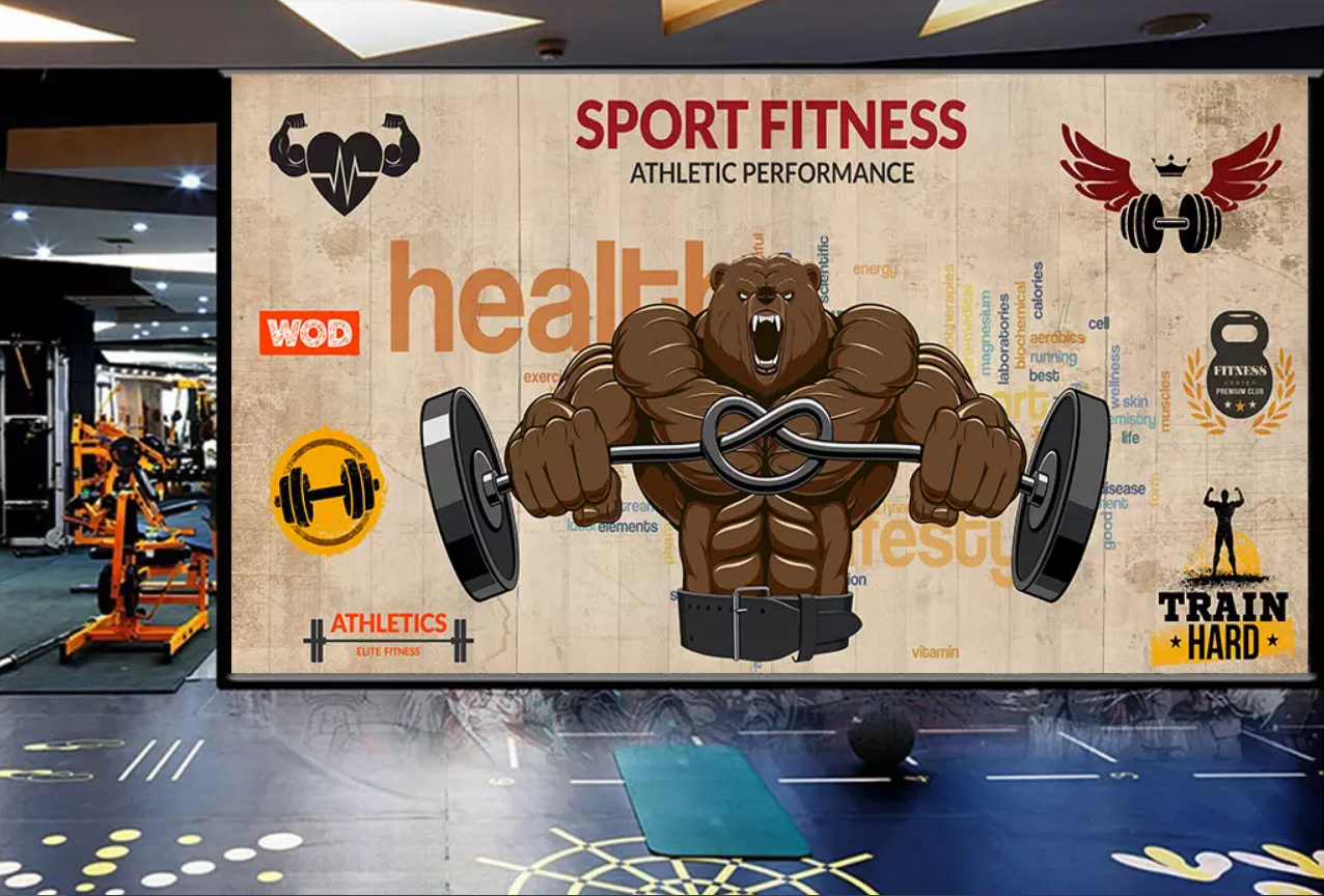 3D Fierce Bear Weightlifting 337 Wallpaper AJ Wallpaper 2 