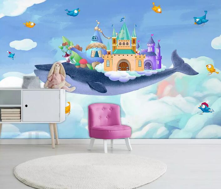 3D Whale Castle WG1083 Wall Murals