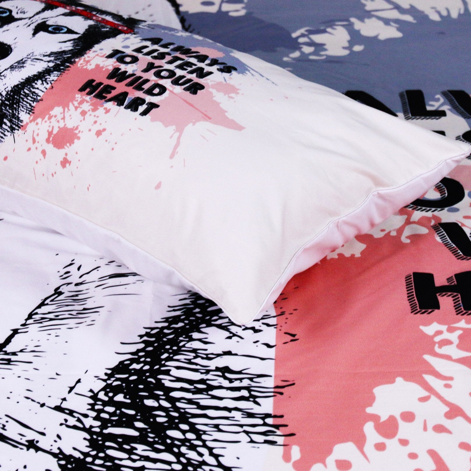 3D Wolf Head 204 Bed Pillowcases Quilt Wallpaper AJ Wallpaper 