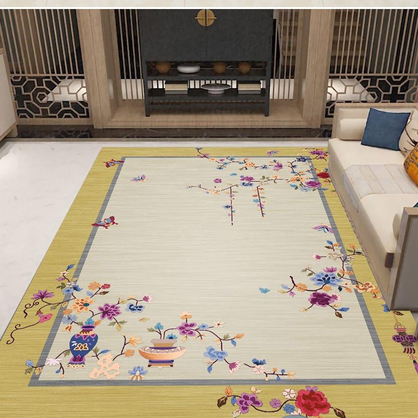 3D Flower Vase WG314 Non Slip Rug Mat Mat AJ Creativity Home 