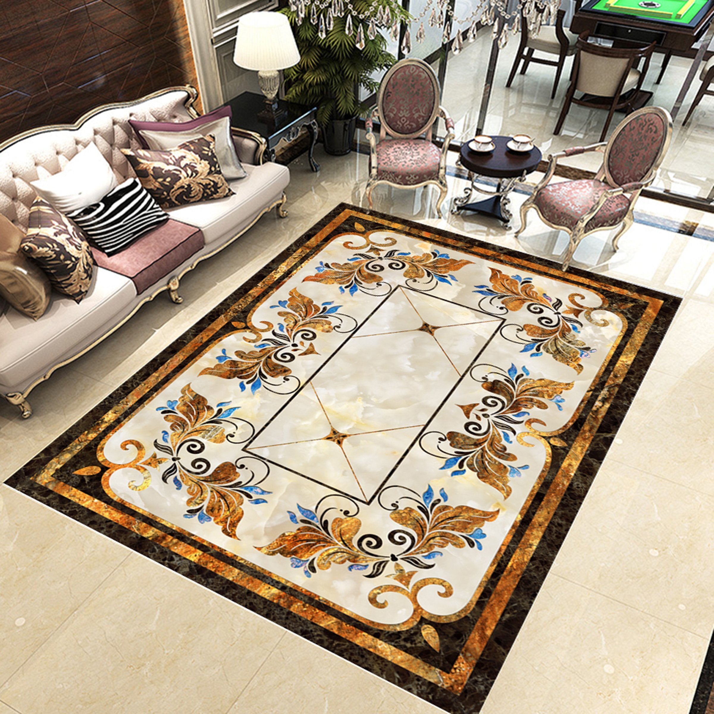 3D Rectangular Pattern WG452 Floor Mural Wallpaper AJ Wallpaper 2 