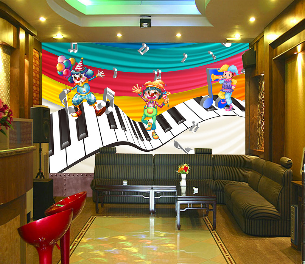 3D Piano Key WG462 Wall Murals