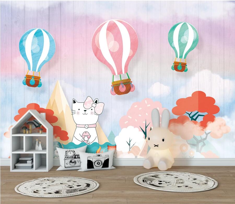 3D Balloon Bunny WC2160 Wall Murals