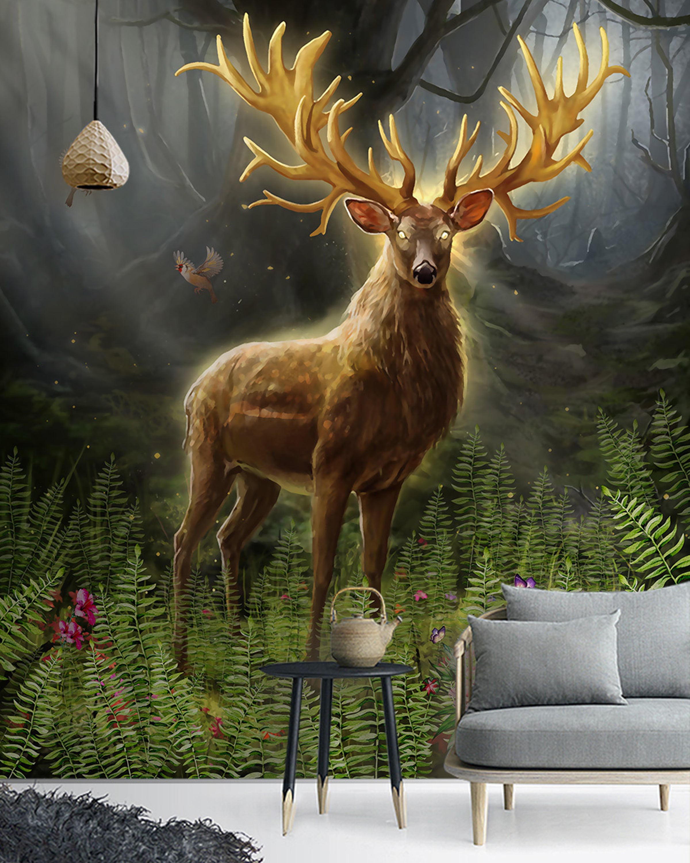 3D Forest Deer WG025 Wall Murals