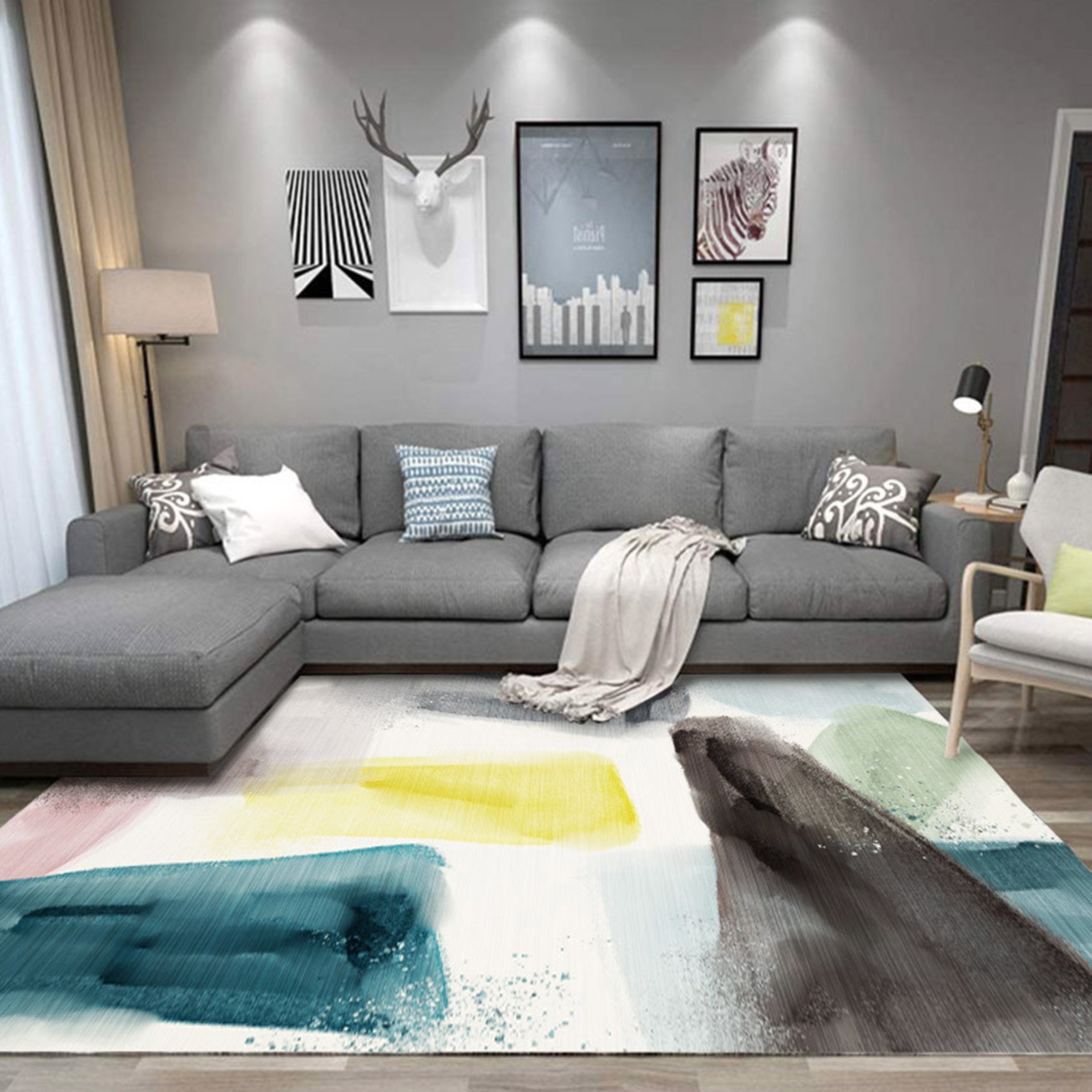 3D Color Pattern WG309 Non Slip Rug Mat Mat AJ Creativity Home 