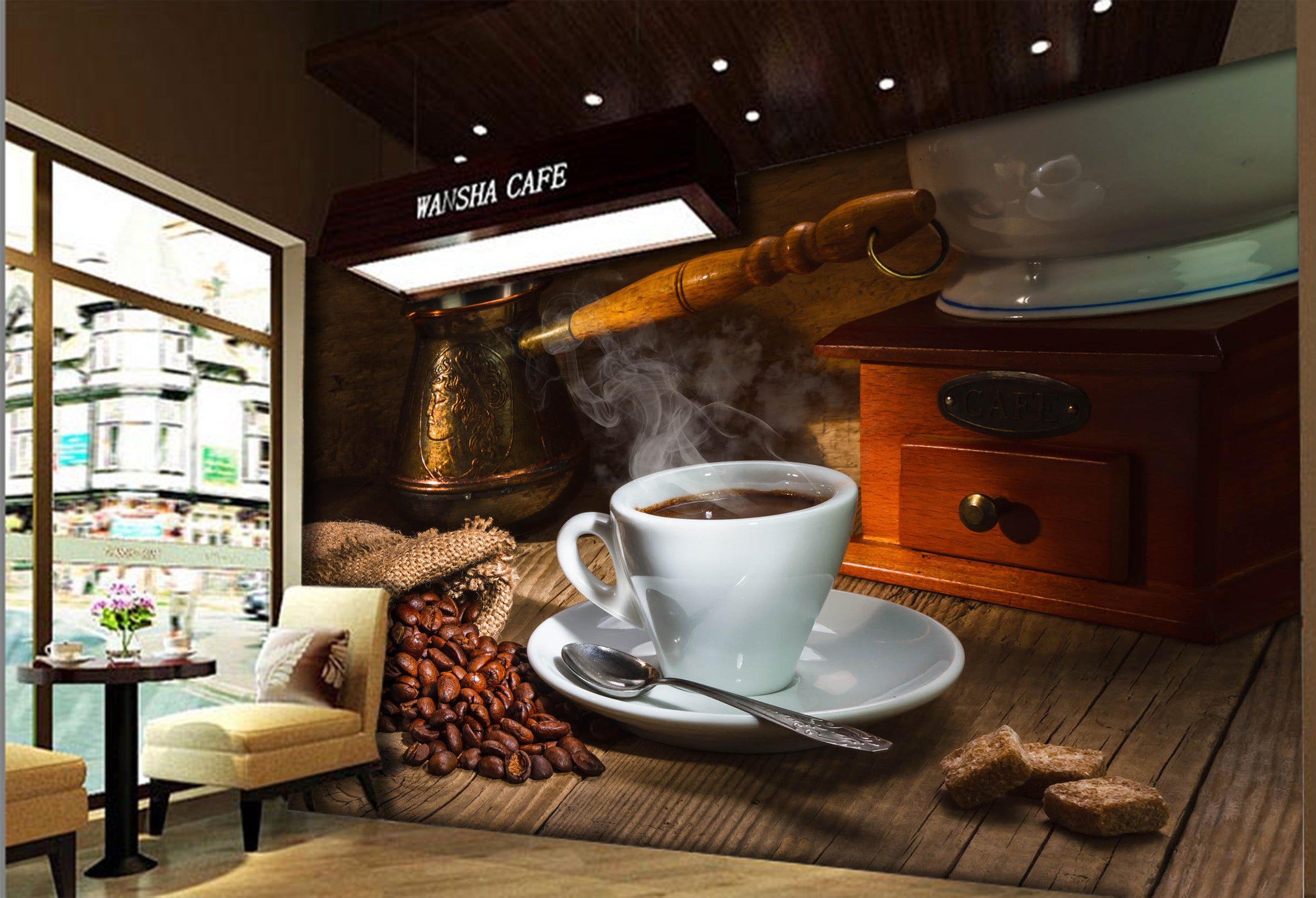 3D Delicious Coffee 1085 Wall Murals