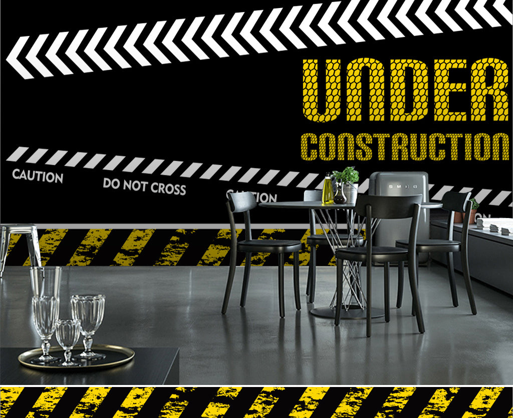 3D Yellow Letters WC048 Wall Murals