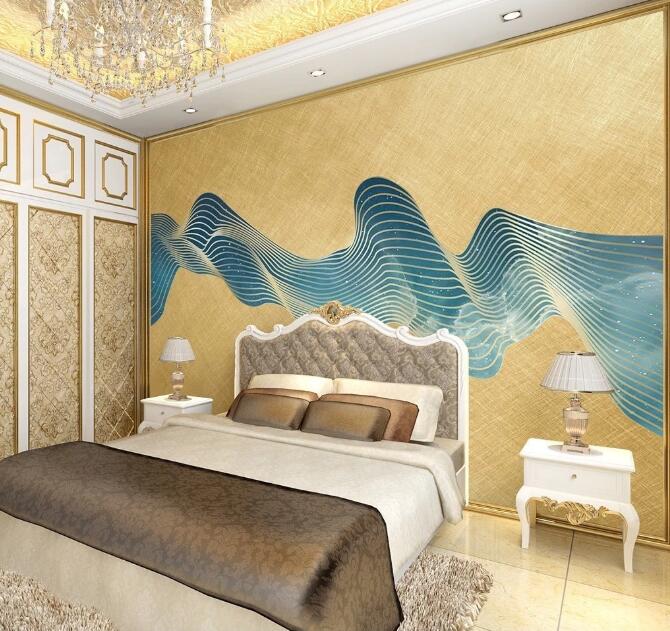 3D Blue Wave WG15 Wall Murals Wallpaper AJ Wallpaper 2 