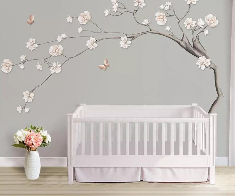 3D Flower Butterfly WG90 Wall Murals Wallpaper AJ Wallpaper 2 